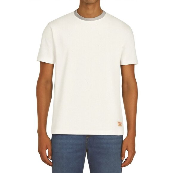 NEW Scotch & Soda Men's S White Short Sleeve Knit Tee Shirt - Picture 1 of 11